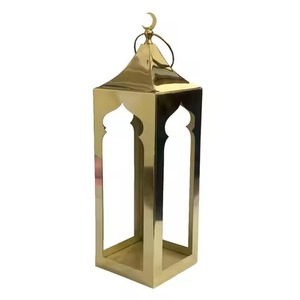 Farol Marroquí Decorativo de Vidrio y Hierro para Ramadán con Portavelas, Diseño de Lujo en Color Cobre para Decoración Festiva - Product Image 6