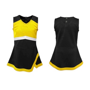 Costumes de danse de cheerleading sur mesure, ensemble deux pièces avec haut sans manches et jupe fendue, uniformes de cheerleading OEM pour femmes et filles - Product Image 1