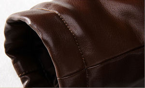 Chaqueta de Cuero Genuino Negra para Hombre de Alta Calidad, Chaqueta de Cuero para Hombre, Talla Grande, Ropa Casual - Product Image 6