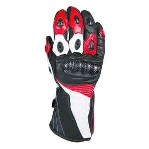 Guantes de carreras de diseñador para jóvenes Motocross Bikers Sublimación de dedo completo en rojo y negro Deportes unisex al por mayor - Product Image 2