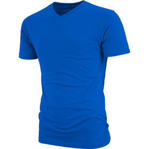 T-shirts à col en V vierge avec logo imprimé entièrement personnalisé Vente en gros pour hommes T-shirt en coton de haute qualité pour hommes Meilleur produit respirant - Product Image 3