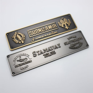 Autocollant de marque de mode, logo personnalisé gravé en relief, cadeau d'entreprise religieux, plaque en acier moulé, plaque en métal personnalisée - Product Image 6