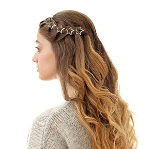 กิ๊บติดผมรูปดาวโลหะสีเงิน Y2K 2000วินาที10ชิ้นชุดกิ๊บหนีบผม1.2In เงินกันลื่นอุปกรณ์เสริมกิ๊บหนีบผมขนาดเล็ก5ซม. ทำจากอัลลอย - Product Image 3