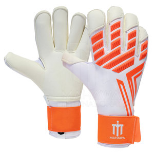 High Quality Professional Breathable Waterproof Non-Slip Finger Protection <b>Football</b> Gloves Goalkeepers Hook Loop Closure <b>Leather</b> - Product Image 1