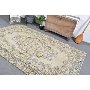 พรมขนแกะสไตล์ตุรกีโบราณขนาด5.6x8.9ฟุตดีไซน์คลาสสิกงานเย็บปะขนสัตว์และวัสดุวิสคอสสำหรับใช้ในห้องนั่งเล่น - Product Image 5