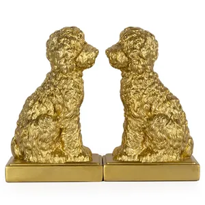 Statue d'animal en aluminium plaqué or tendance mondiale, décoration d'art moderne, figurine de luxe, design d'intérieur, sculpture polie - Product Image 5