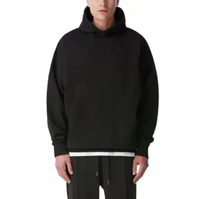 Sweat à capuche pour hommes en coton lourd à impression haute bouffante pull de luxe à impression personnalisée surdimensionnée sweats à capuche en coton - Product Image 4