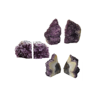 Serre-livres en pierre améthyste géode cristal serre-livres en pierre précieuse agate naturelle guérison chakra pierre grossiste
