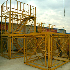 Modern tasarım hava koşullarına dayanıklı ve inşaatçıları güvende tutan yüksek mukavemetli endüstriyel çelik merdiven kafesleri - Product Image 3