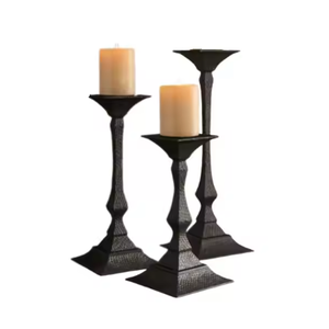 Bougeoir pilier en bois moderne et élégant fabriqué à la main Bougeoirs uniques pour la décoration de la maison pour Noël - Product Image 5