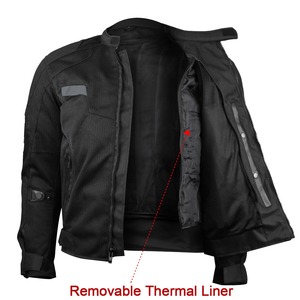 Chaqueta de moto con cremallera de malla negra para hombre, llegada de invierno de alta calidad, con forro interior térmico, chaquetas de Moto Racer personalizadas para hombre - Product Image 4