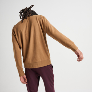 <b>Men's</b> Brown Quarter <b>Zip</b> Fleece Pullover <b>Sweatshirt</b> Regular Fit Stand Collar Long Sleeve Solid Color Autumn Wear - Product Image 3