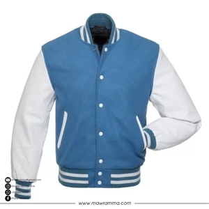 Veste universitaire en laine et polyester 100% pour homme, sur mesure, vente en gros, streetwear de luxe, patchwork, lettre sur le devant, bomber, OEM, haute qualité - Product Image 4