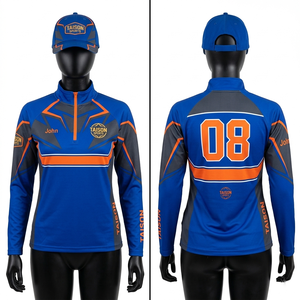 Sudadera de Pesca para Mujer, 180 GSM, Poliéster Premium Transpirable de Secado Rápido, Paneles Laterales Azul Verde, Diseño Personalizado con Sublimación Completa - Product Image 2