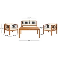 Ensemble de canapés d'extérieur modernes Mobilier de salon pour hôtel maison Jardin Ensemble de canapés Matériau en bois de teck massif Couleur et taille personnalisées