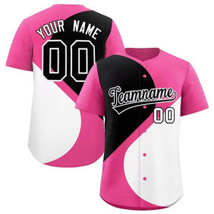 Camiseta de béisbol personalizada, diseño gratuito, sublimación, de secado rápido, transpirable, camisetas de béisbol para hombre, camiseta de béisbol bordada - Product Image 3