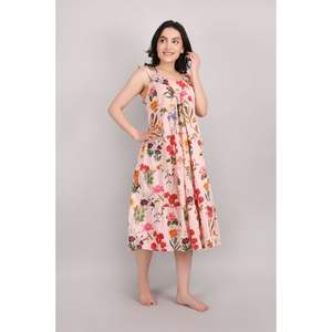 Vestido de noche largo sin mangas clásico para mujer, camisón suave de algodón de secado rápido, transpirable, para primavera y uso diario - Product Image 2