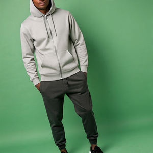 Conjunto Deportivo Holgado con Lavado Desgastado, de Alta Calidad, Estilo Nuevo Personalizado, con Logotipo Personalizado, para Hombre, con Sudadera con Capucha y Cremallera y Pantalones Deportivos - Product Image 4