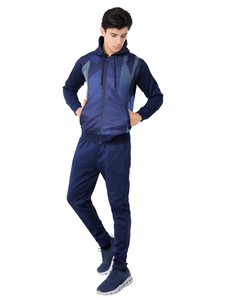 Elegante conjunto de chándal con capucha, ropa deportiva con cremallera completa con chaqueta estampada y pantalones para correr, ropa deportiva cómoda para gimnasio - Product Image 2