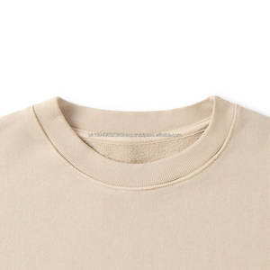 Venta al por mayor 100% algodón cuello redondo bordado pulóver con capucha personalizado para hombre cuello redondo sudaderas - Product Image 3