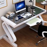 Bureau d'ordinateur moderne pour le jeu et l'étude avec pieds en métal, table de haute qualité pour le bureau à domicile