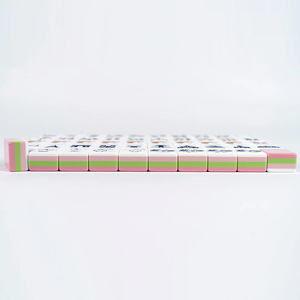 Ensemble de tuiles de Mahjong américain personnalisé en gros, rose, Oh La La, jeu de Mahjong de voyage de luxe en acrylique, table de divertissement - Product Image 3