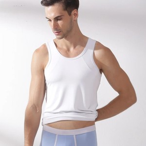 Camiseta sin mangas informal ajustada de verano, chaleco deportivo para jóvenes, camiseta interior transpirable de poliéster/algodón para hombres, venta al por mayor - Product Image 3