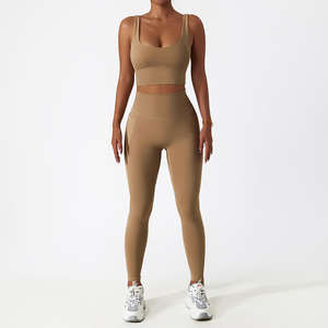 2022 da donna con cerniera Yoga a coste Set Activewear <span class=keywords><strong>abbigliamento</strong></span> sportivo senza cuciture <span class=keywords><strong>abbigliamento</strong></span> da palestra per allenamento Fitness - Product Image 5