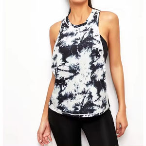 Camiseta sin mangas de algodón 100% para mujer, chaleco informal acanalado liso con cuello corto transpirable, Top corto de talla grande - Product Image 3