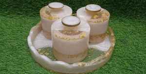 Juego de Jarrones de Resina de Lujo Hechos a Mano, Solución de Almacenamiento Elegante con Adorno y Figura Decorativa Premium para el Hogar y la Cocina - Product Image 4