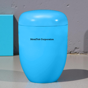 Urne funéraire rouge de grande taille en métal de fer de style européen pour l'enterrement commémoratif des cendres souvenir cérémonie funéraire pot décoratif - Product Image 2