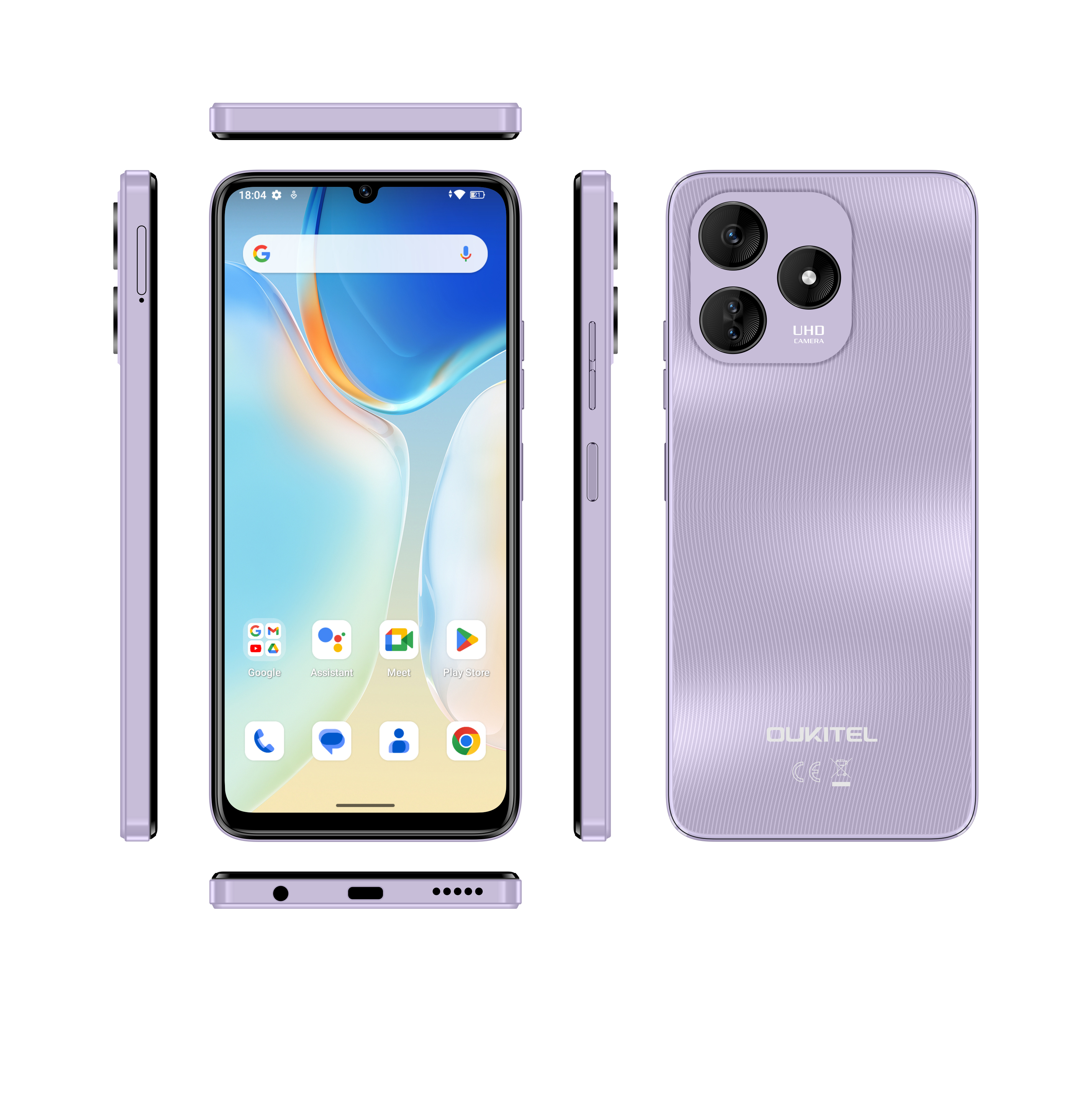 2台OUKITEL C51 18GB/128GB Oukitel C51: 18GB RAM, 128GB ROM, 6.8