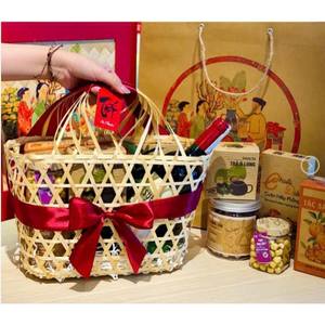 Caja de regalo trenzada de bambú hecha a mano con decoración tejida Tapa de alta calidad Colores y formas personalizables para bodas y regalos - Product Image 1