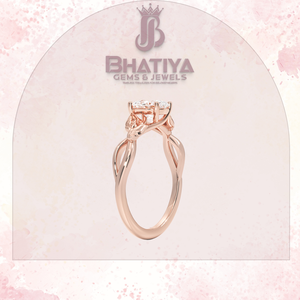 Oval Cut 1-3 CT Center Stone Lab Grown Diamond The Budding Willow Solitaire Ring Anillo de compromiso IGI Certified 925 Silver - Product Image 4