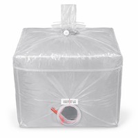 Sac de doublure en PE de 1000 L avec robinets, utilisé par les réservoirs IBC pour le transport, le stockage et l'emballage de divers liquides