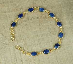 Blue Sapphire Gemstone 925 Sterling Silver Excellent Quality Trendy Handmade Designer <b>Bracelet</b> Customized For Women Fine Jewelry - Product Image 1