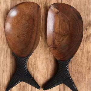 Cuchara de Sopa Desechable de Madera Natural Degradable, Utensilio de Cocina de Madera Maciza Hecho a Mano con Mango Largo para Servir Arroz - Product Image 1