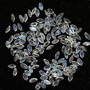 2 มม.4 มม.6 มม.สีฟ้าธรรมชาติ Rainbow มูนสโตน Marquise ตัดพลอยหลวมอัญมณีเครื่องประดับ DIY ทําแหวนจี้ต่างหูตา AAA - Product Image 3