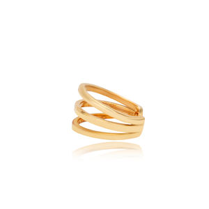 Handcrafted 11mm Triple Plain Multiple <b>Cartilage</b> <b>Earring</b> Turkish Wholesale 925 Sterling Silver Jewelry - Product Image 1