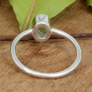 Bague en argent sterling 92.5 faite à la main avec pierre précieuse ovale en quartz rutile doré naturel 7x5mm réglage de lunette élégant et élégant - Product Image 2