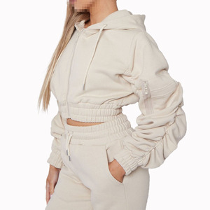 Conjuntos de 2 Piezas para Mujer 2025, Conjuntos Deportivos y Chándales de Manga Larga y Sudaderas Cortas con Capucha para Mujer - Product Image 6