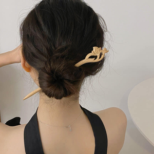 ปิ่นปักผมไม้สไตล์จีนปิ่นปักผมสวยธรรมชาติสำหรับผมยาว - Product Image 4