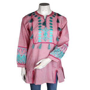 เสื้อปักลายผู้หญิง - สีชมพูอ่อน - Product Image 2
