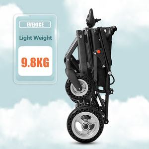 Kursi Roda Lipat Ringan Berbahan Aluminium dengan Baterai Lithium 9.8kg 10A untuk Penyandang Disabilitas, Kursi Roda Elektrik Portabel - Product Image 3