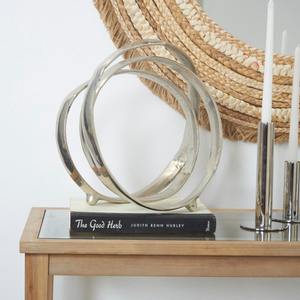 Anneau d'argent accrocheur Table ornement Designer Table objet Accent décoratif moderne pour les espaces de vie élégants - Product Image 3