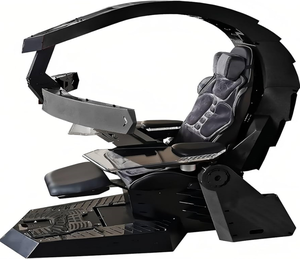DEAL ON Original New Multi -Screen Encoding Cabin Workstation Office Cockpit Gaming Station Video Gaming Chair <b>Computer</b> <b>Table</b> - Product Image 1