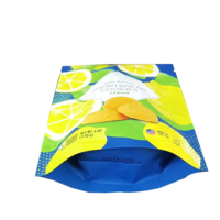 Sachet d'emballage alimentaire imprimé sur mesure, sachet en plastique refermable avec fermeture éclair pour bonbons, snacks et biscuits, pochette verticale