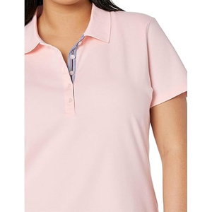 Camiseta de polo lisa de alta calidad para mujer, camiseta informal de manga corta con cuello ajustado para mujer, camiseta de negocios - Product Image 6