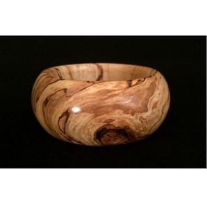 Lightweight Solid Wood Waterproof Handmade Traditional Women's Fashion Bangles with Fine Polish and Custom Colors - Product Image 1
