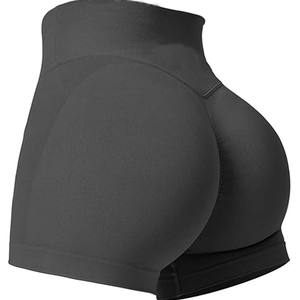 Short de sport taille haute pour femmes avec short de yoga solide sans couture Logo personnalisé Meilleure vente Short de yoga personnalisé - Product Image 4